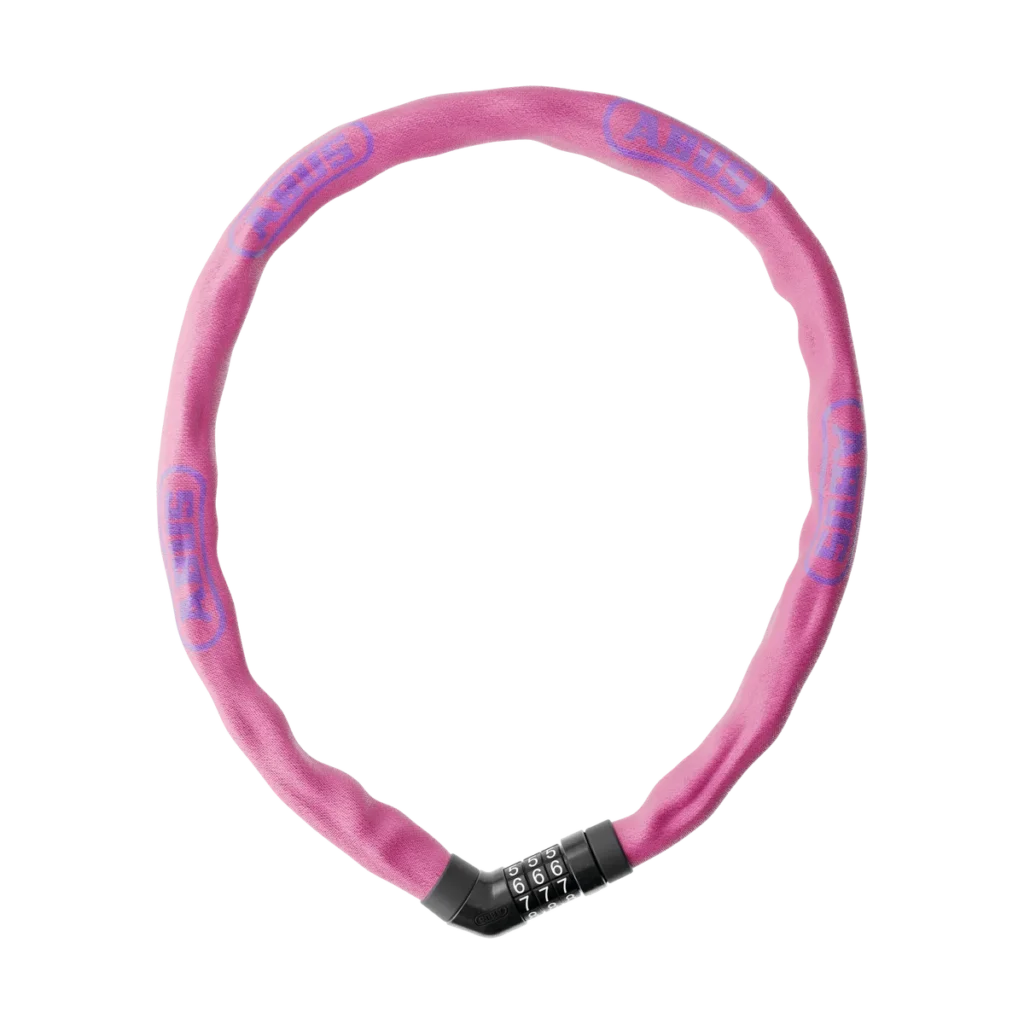 ABUS Steel-O-Chain 4804C – Kättinglås med kod, 75 cm, Rosa