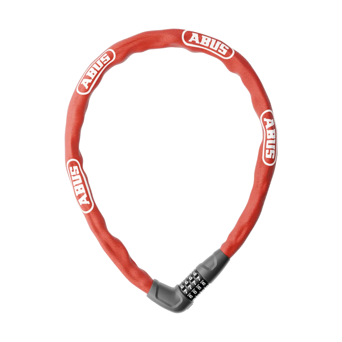 ABUS Steel-O-Chain 5805C – Kättinglås med kod, 75 cm, Röd