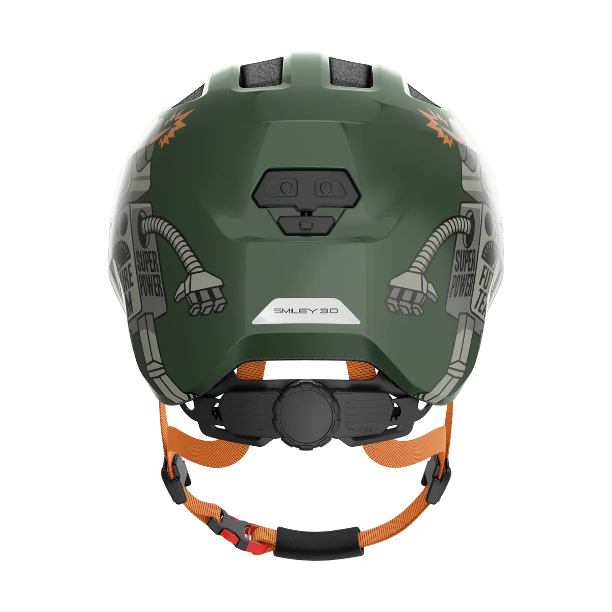 ABUS Smiley 3.0 – Barnhjälm, Green Robo bakifrån