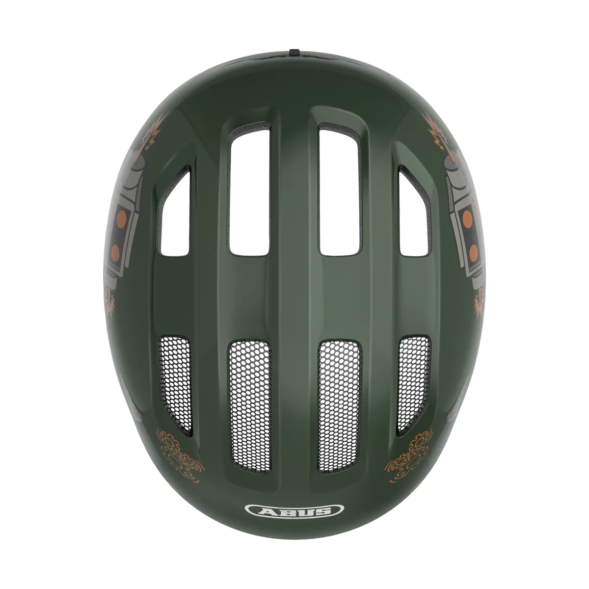 ABUS Smiley 3.0 – Barnhjälm, Green Robo ovanifrån