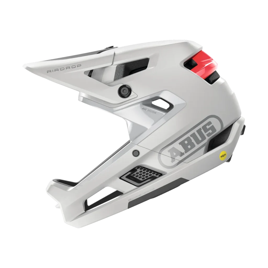 ABUS AirDrop Mips – Fullface MTB-hjälm, Polar White