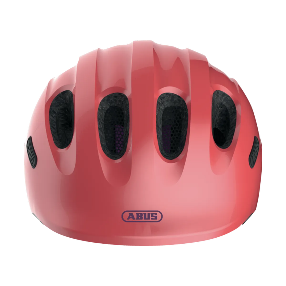 ABUS Smiley 2.1 Mips – Barnhjälm, Sparkling Peach framifrån