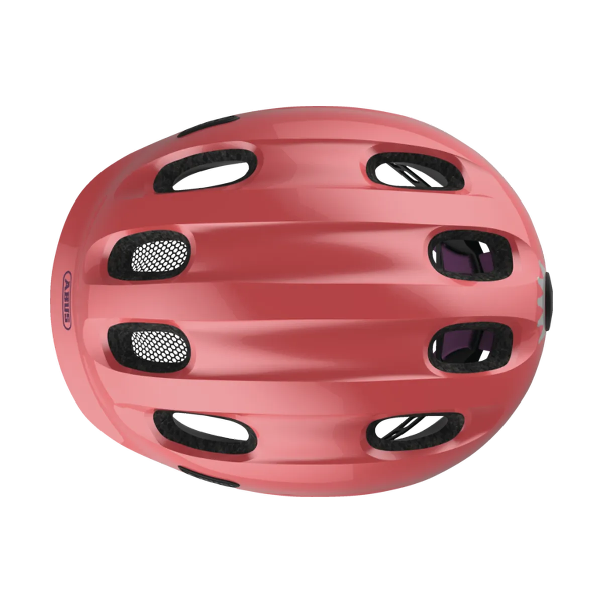 ABUS Smiley 2.1 Mips – Barnhjälm, Sparkling Peach ovanifrån