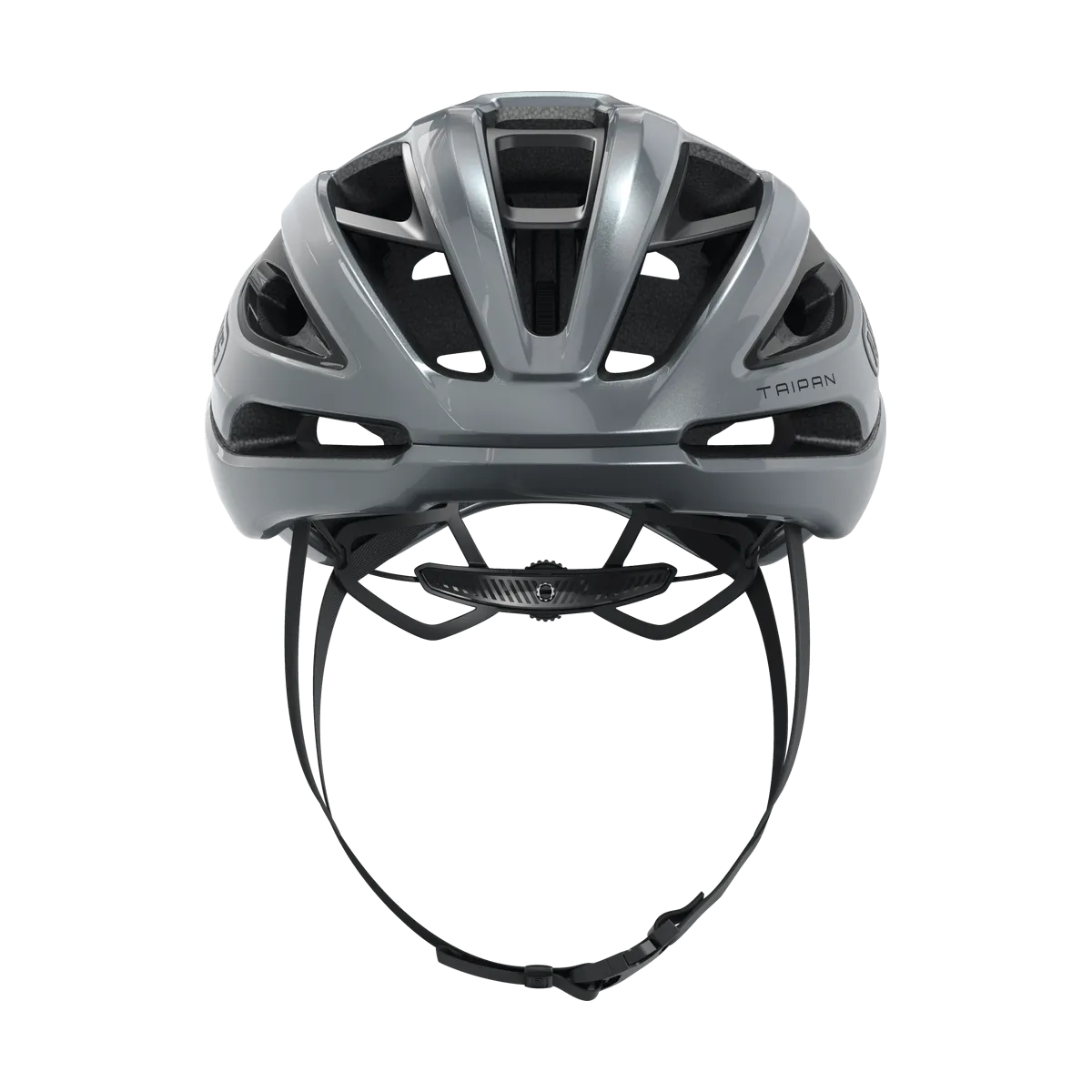 ABUS Taipan LED – Gravelhjälm, Graphite Silver framifrån