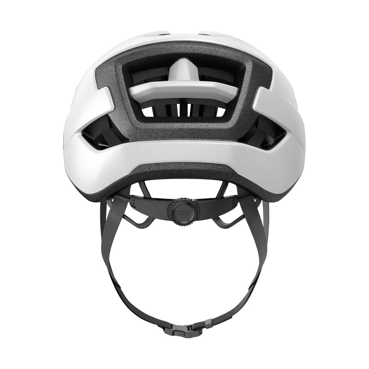 ABUS WingBack – Cykelhjälm, Polar White bakifrån