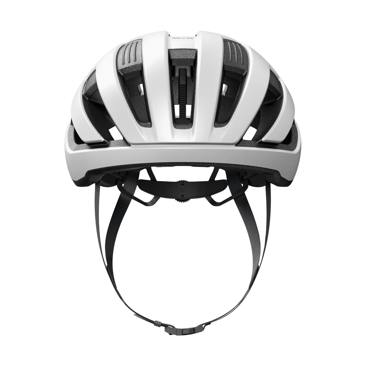 ABUS WingBack – Cykelhjälm, Polar White framifrån