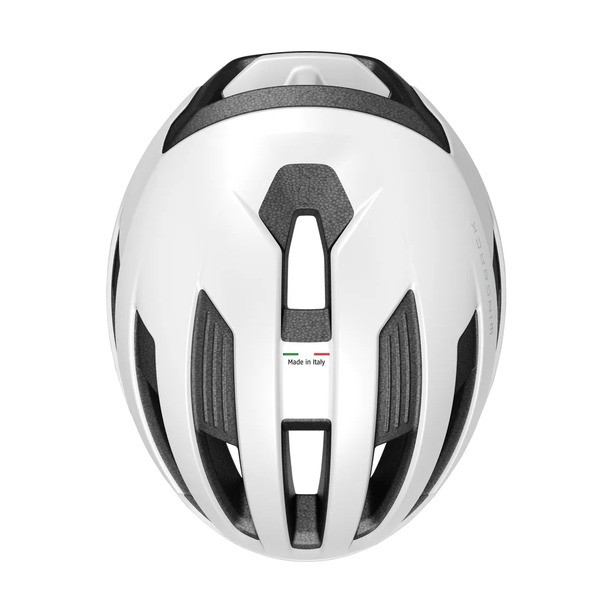 ABUS WingBack – Cykelhjälm, Polar White ovanifrån